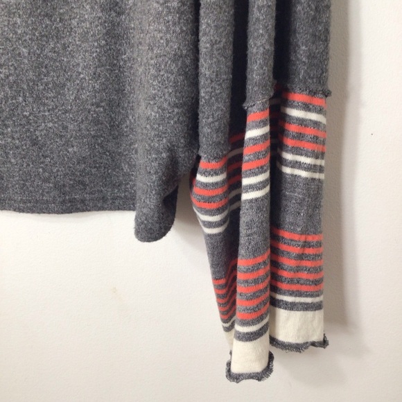 Free People large sweater women grey orange - Picture 3 of 11